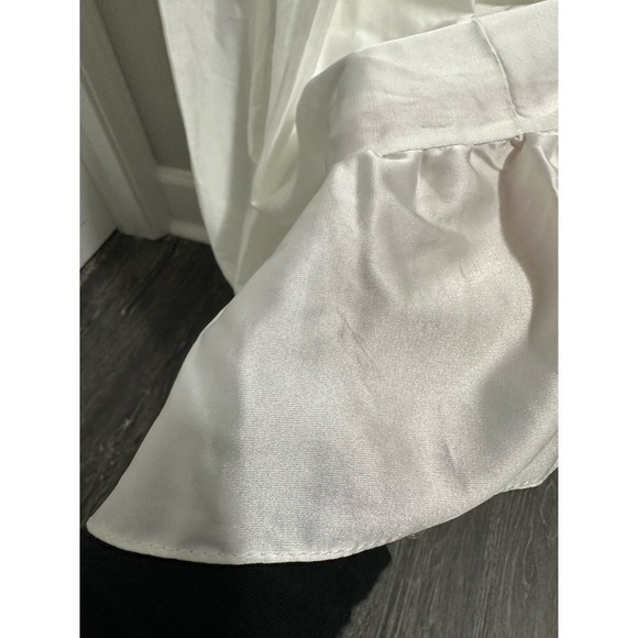 🔥FLASH SALE🔥 Ieena by Mac Duggal SCOOP NECK SATIN GOWN White - Picture 12 of 12